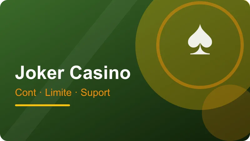 Joker Casino – Bugete, pauze și suport Bugete, pauze și suport – ilustrație pentru secțiunea Joker Casino